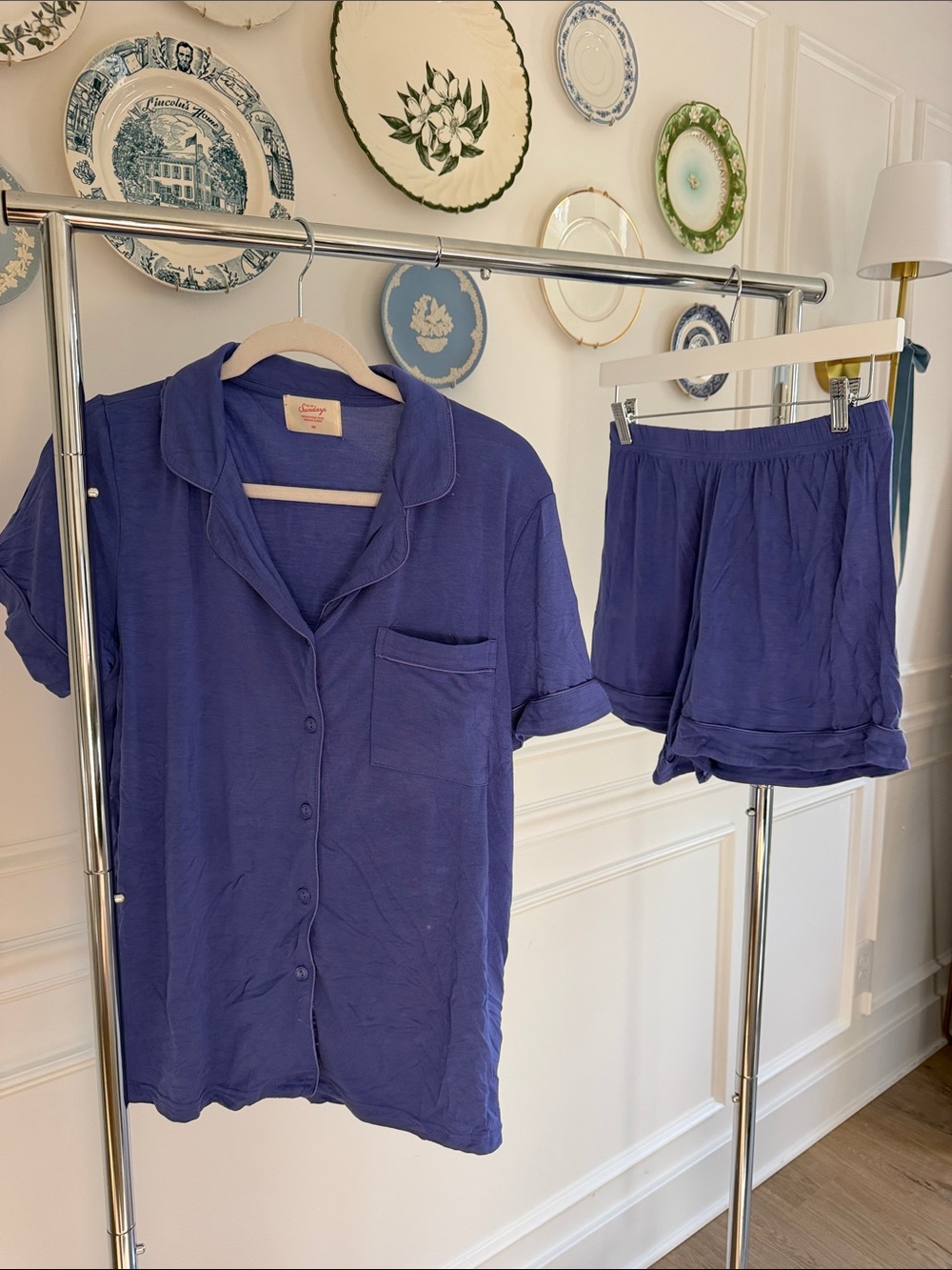 In My Sundays Violet Soft Short-Sleeve Pajama Set